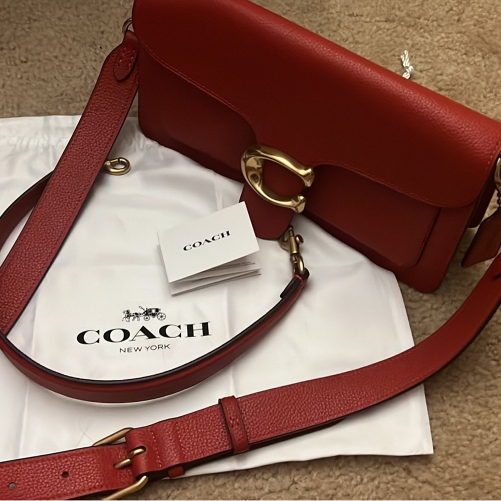 Coach tabby 26 -red pebble leather